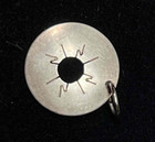 Vintage Navajo Gertie Ganadonegro Sterling  Silver Pendant Gg Lifesaver Style