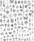 Wholesale Bulk Lots Jewelry Making Silver Charms Mixed Smooth Tibetan 