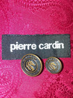 Vintage Pierre Cardin Signature Logo Antique Brass Style Replacement Button Set
