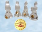 Artmark 24  Lead Crystal Glass Madonna Bell  Victorian Mother Child Bell 2 Each