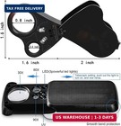 Jewelers Loupe  2 Pack Magnifying Glass With Light  30x 60x 90x Jewelers Loop Ma