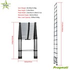 14 5ft Aluminum Extension Telescoping Lightweight Step Ladder 330lbs Heavy Duty