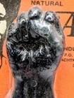 Vintage 1970s Afro Pick Comb Nos Sealed On Card  Black Fist Handle  Black Power