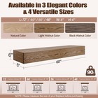 Red Oak Fireplace Mantel  60x8x6 Solid American Oak Mantel  Light Walnut