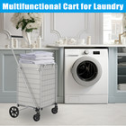 Foldable Grocery Shopping Cart Rolling Utility Trolley For Home Outdoor