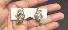 Vintage Tiger Silver Gold Earrings Fashion Jewelry Metal Animal
