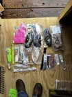 Massive Fly Tying Materials Lot Tiemco Hooks Saddle Hackle Thompson Herter Vise