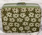 Samsonite Vintage Fashionaire Floral Print Rug Suitcase Green