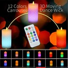Led Multi Colored Flameless Candle With Remote Control Timer  6  Realistic Wa   