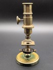 Antique Brass Microscope Epose 6  Green Base Travel  Untested As-is Read
