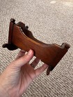 Vintage Miniature  Wooden Doll Cradle Rocking Chair Heart 5 X 4 X 4 Inches