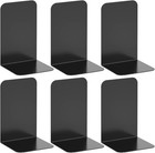 Set Of 3 Black Heavy Metal Bookends For Shelves   Office
