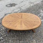 Vintage Rustic Farmhouse Solid Oak Wood Coffee Table Home Office Accent Decor