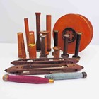 18 Wood Spool Spindle Bobbin Textile Industrial Lot Large  Vintage Primitive