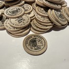 Lot Of 100 Vintage Wooden Nickels By-rite Snak Shoppes Coin Collection Used