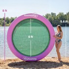 Outsunny 8ft Inflatable Water Hammock Floating Ring Dock Platform  Purple