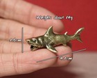 Brass Shark Keychain Pendant Statue Small Sculpture Tabletop Figurine Decor Gift
