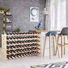 72 Bottle Stackable Modular Wine Rack Wood Wine Storage Holder Display Shelves