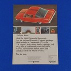 1965 Plymouth Barracuda Formula  s  Original Print Ad Crysler Classic Muscle Car