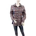 Rei Women s Plaid Long Sleeve Button Up Shirt Blue Red Outdoor Camping Large