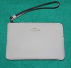 Nwt Coach Corner Zip Wristlet In Signature Leather Brand New With Tags