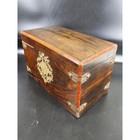 Czech Baroque Chest 19th Century  Walnut Brass Antique Humidor Jewelry Box Rare