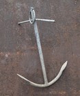 Antique Cast Iron Admiralty Kedge Anchor Maritime Nautical Salvaged 19  Salvaged