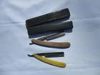 Antique Lot Of 2 Straight Razors With Cases   Manganes   Johan Engstrom