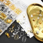314pcs Hair Jewelry For Braidws Gold Dreadlock Beads Silver Metal Hair Cuffs    