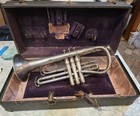 Antique 1907 Martin Cornet Silver Plate Elkhart Indiana Musical Instrument 