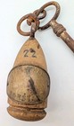 Hotel Key Halm Konstanz Germany Brass Key   Wood Fob Antique Skeleton Key