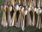 100  Silver Plate Round Soup Type Spoon Flatware Lot  Mostly Good