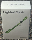 Lighted Sash - Green Led   High Visibility  Safety  Walking At Night  sh-1015 