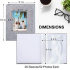 Small Photo Album 4x6 Photos  2 Pack Linen Cover Mini Photo Book  26-page