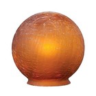 B p Lamp 3 1 4  Fitter  Amber Crackle Glass Art Deco Ball Globe Or Lamp Shade
