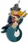 Pirate Mermaid Christmas Ornament Coastal Beach Tree Decor Free Shipping