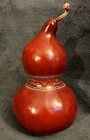 Vintage Olinala Guaje Handcrafted Lidded Double Gourd Mexico 11   