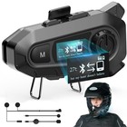New Bluetooth Motorcycle Helmet Intercom Wireless Motorbike Waterproof Headphone