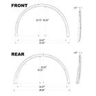 Fender Flare Trim For Tesla Model Y 2020-2024 4pcs Glossy White
