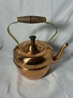 Copral Copper Tea Pot Kettle Brass And Wood Handle Portugal 9 1 4  T