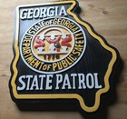 Police Georgia State Patrol 3d Routed Wood Patch Plaque Sign Custom Carved
