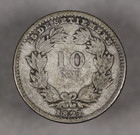 1880 Nicaragua Silver 10 Centavos