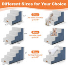 Dog Stairs For Bed 17 7  H  4-step Pet Steps For High Bed Or Couch  Non-slip Pet