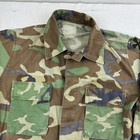 Vintage 1980s Army Button Up Shirt Adult Medium Green Military American 80s War