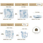 Malacasa Series Flora Dinnerware Set Porcelain Tableware Wave Shape Dishware Set