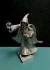 Hudson Pewter Wizard Hooded Cloak Magic Crystal Ball Mini Figurine Lotr Got Rpg