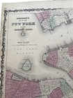 Antique 1862 Street Map Of New York  Brooklyn   Central Park By Johnson   Ward