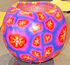 1980 s   Vintage   Non-toxic   Hand Made painted   Glow Candle   Medium  