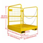 36 x36  Forklift Safety Cage Work Platform Basket 1200lbs W 3 Chains For Aerial
