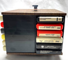 Vintage Esmond 1970 8 Track Tape Carousel Holder   24 Tapes Tested   Cleaned